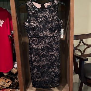 NWT size 10 black and nude cocktail dress